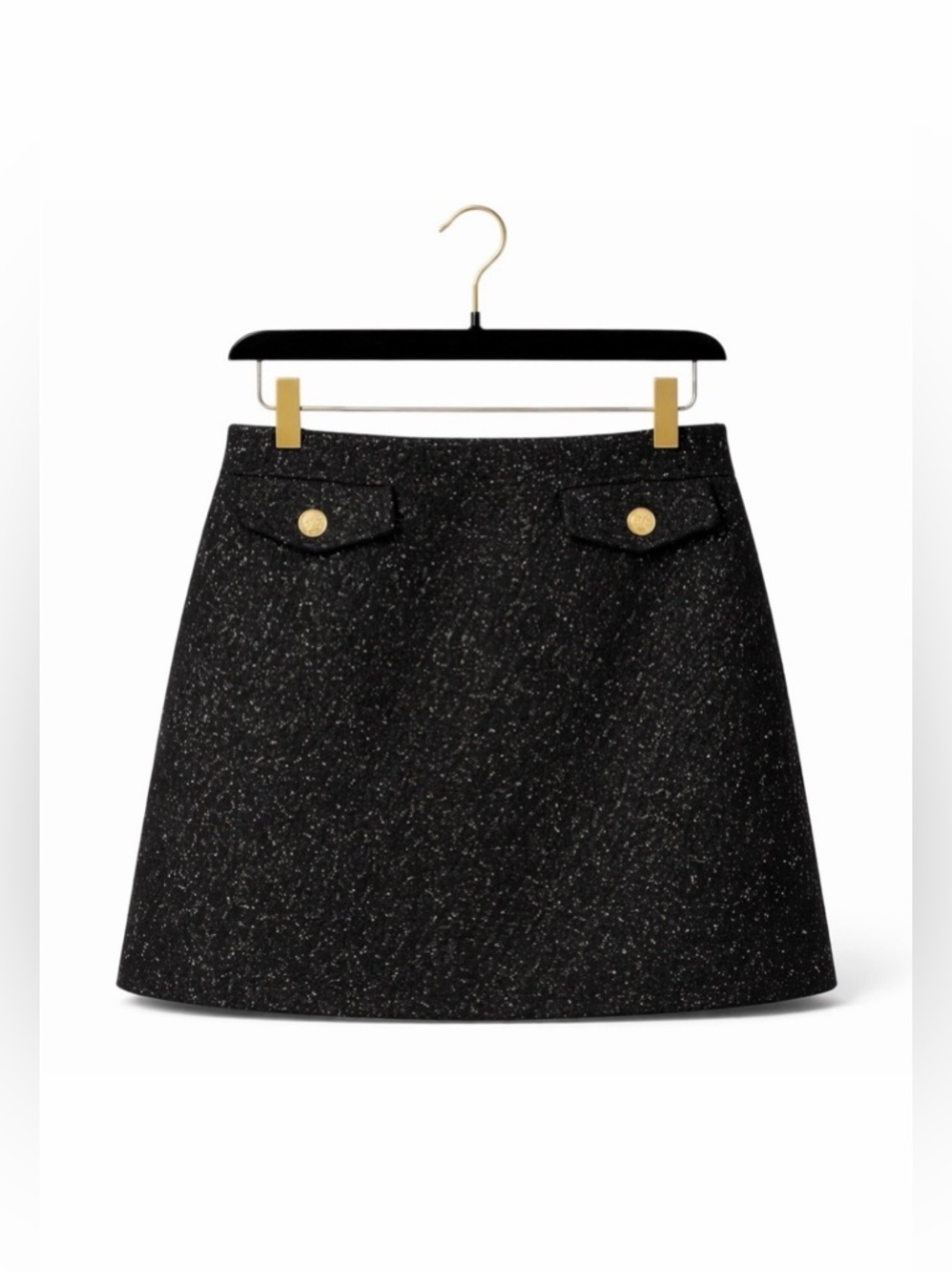 Michael Kors Black Tweed Sparkle Mini Skirt – Size 10
